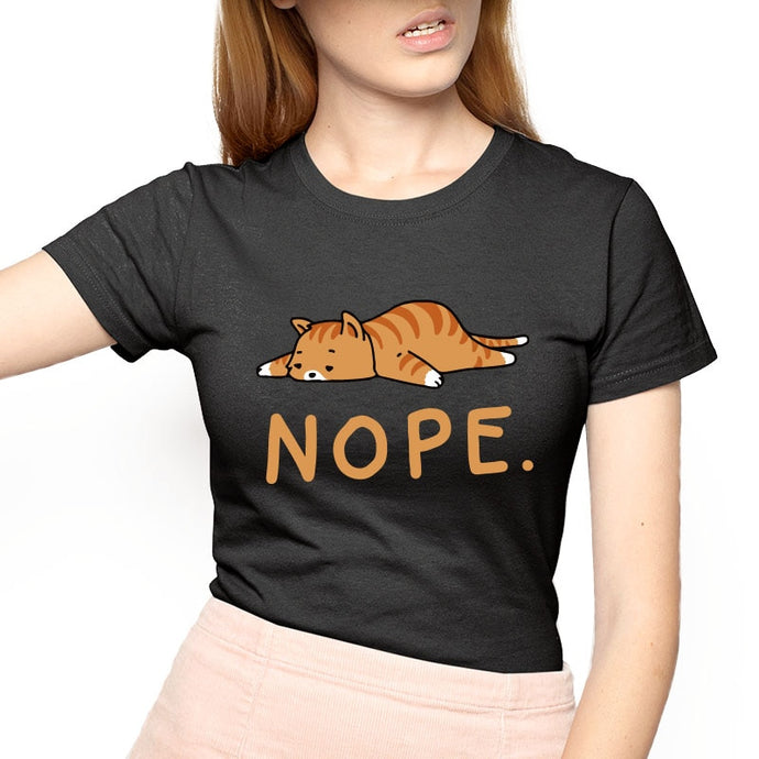 Black Summer Girl Tee Tops 100% Cotton Fashion Short Sleeve Tshirt