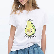 Load image into Gallery viewer, Luckyroll Avocado Cat Pattern T Shirt Women