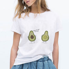 Load image into Gallery viewer, Luckyroll Avocado Cat Pattern T Shirt Women