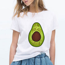 Load image into Gallery viewer, Luckyroll Avocado Cat Pattern T Shirt Women