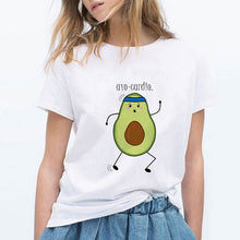 Load image into Gallery viewer, Luckyroll Avocado Cat Pattern T Shirt Women
