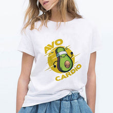 Load image into Gallery viewer, Luckyroll Avocado Cat Pattern T Shirt Women