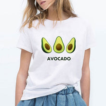 Load image into Gallery viewer, Luckyroll Avocado Cat Pattern T Shirt Women