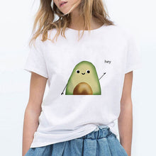 Load image into Gallery viewer, Luckyroll Avocado Cat Pattern T Shirt Women