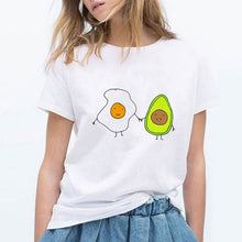 Load image into Gallery viewer, Luckyroll Avocado Cat Pattern T Shirt Women