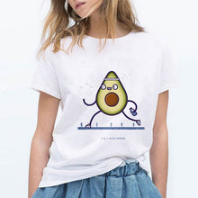 Load image into Gallery viewer, Luckyroll Avocado Cat Pattern T Shirt Women